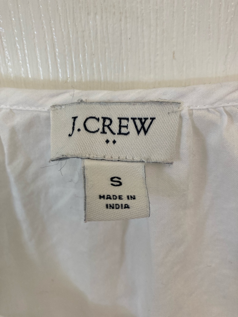 J. Crew White Peasant Blouse with Yellow Tassel Accents - Picture 2 of 8